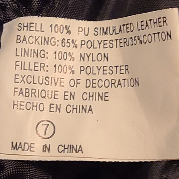 Black Childs size 7 leather coat - Picture 5 of 16